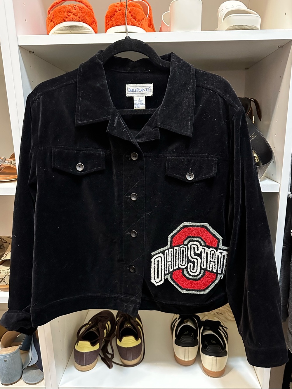 OHIO STATE Bellepointe 100% cotton velvet button-up blazer size S